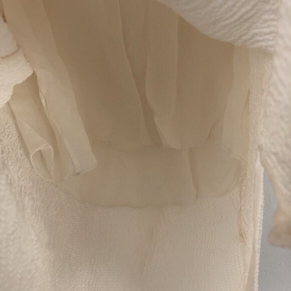 Maiyet Ivory Textured Silk Sleeveless Blouse Top Size 36 Lagenlook - Picture 6 of 6